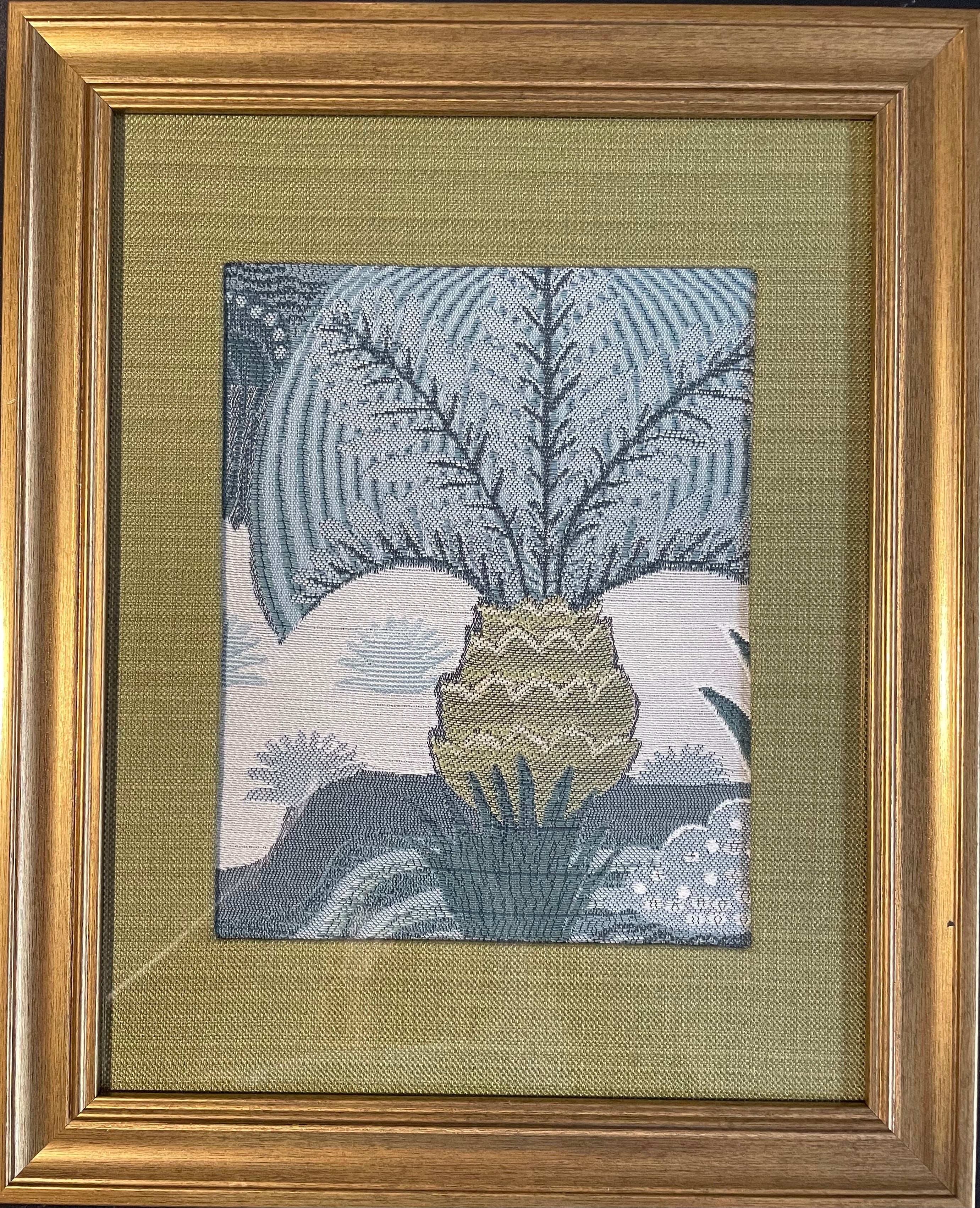 Pair of Between the Waters Everglades Fabric Wall Art — Designer Fabric, 13x16 Gold Frame