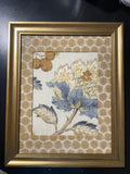 Ballard Designs Sayer Yellow Fabric Framed Wall Art — Mia Dijon Mat, 13x16 Gold Frame (No. 3)