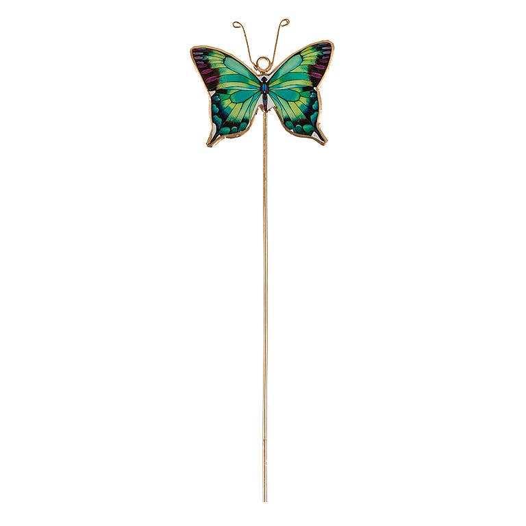 Sm Butterfly Plant Stake-4Asst-13" H