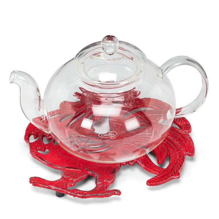 Rooster Trivet-Antique Red-7.5"L