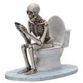 Skeleton on Toilet