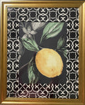 Pucker Up! Lemon Botanical Fabric Framed Wall Art