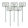 Garden Signs-Antique White-5 Assorted-2x3.5"L