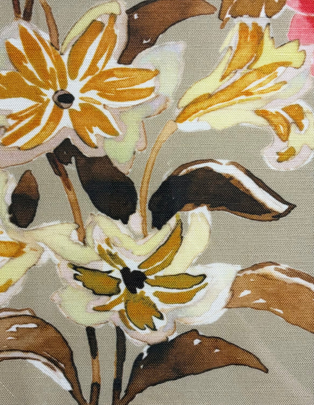 Botanical Fabric Wall Art, Geometric Mat, 12x15 Gold Bamboo Style Frame