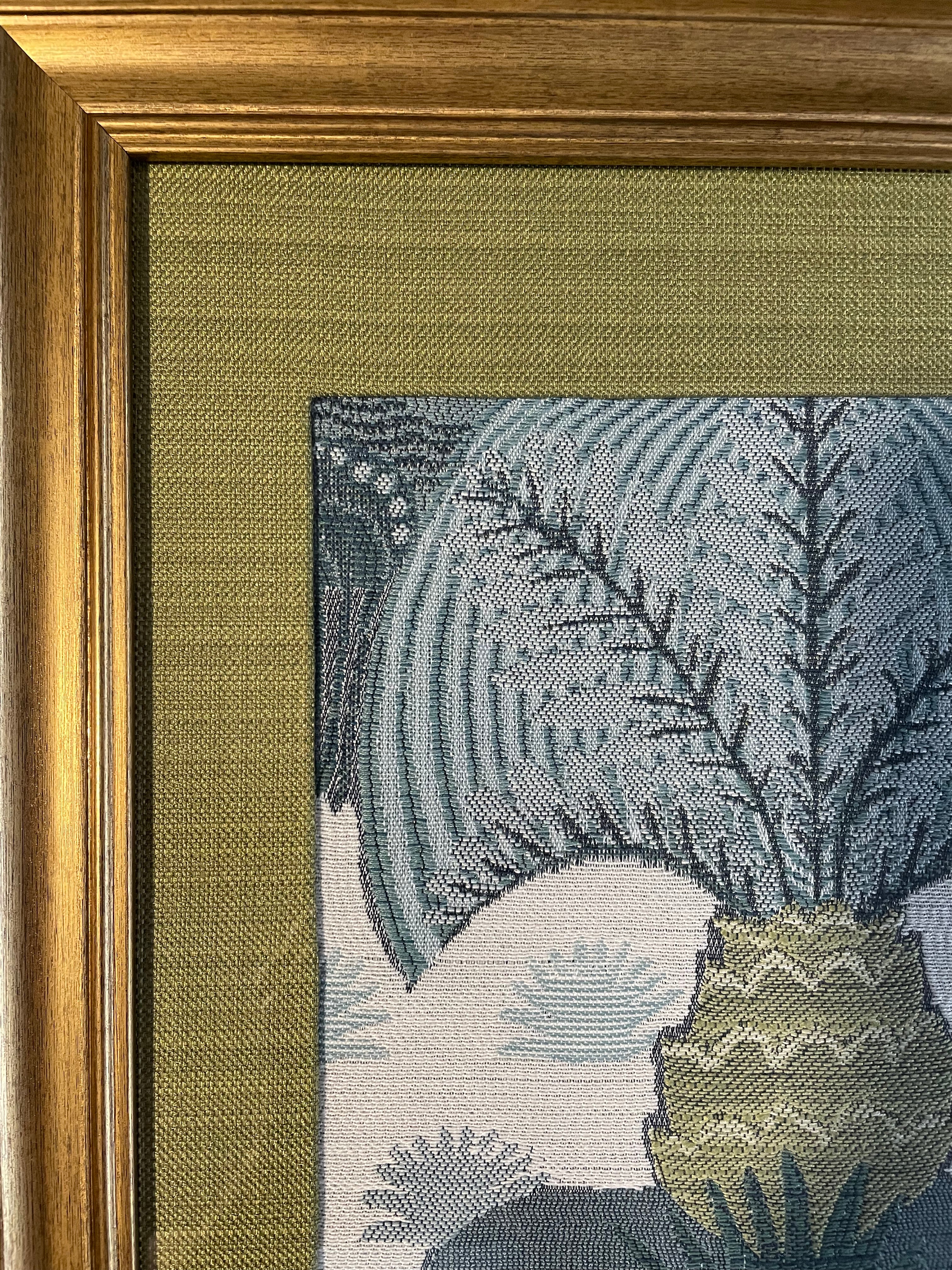 Pair of Between the Waters Everglades Fabric Wall Art — Designer Fabric, 13x16 Gold Frame