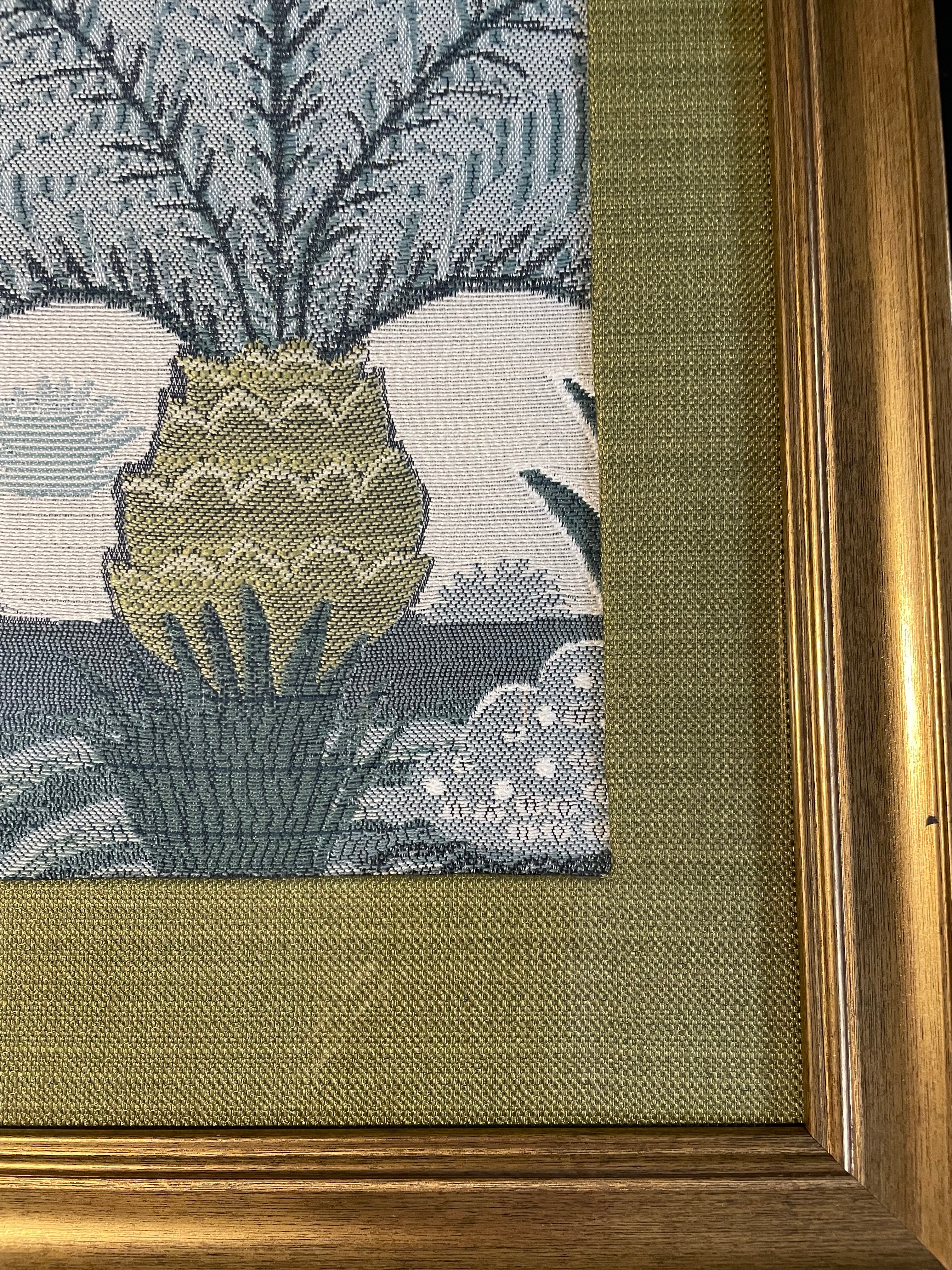 Pair of Between the Waters Everglades Fabric Wall Art — Designer Fabric, 13x16 Gold Frame