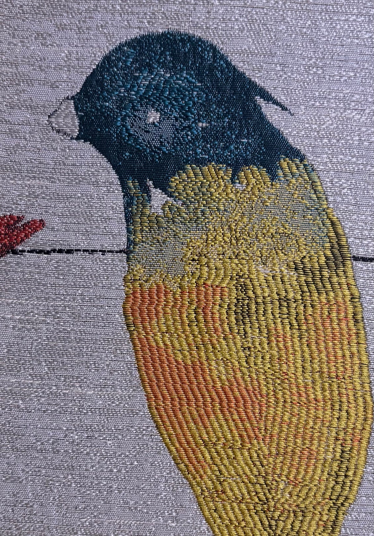 Songbird Framed Wall Art — Gold Fabric Mat