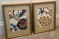 Pair of custom-made Ballard Designs fabric & matting