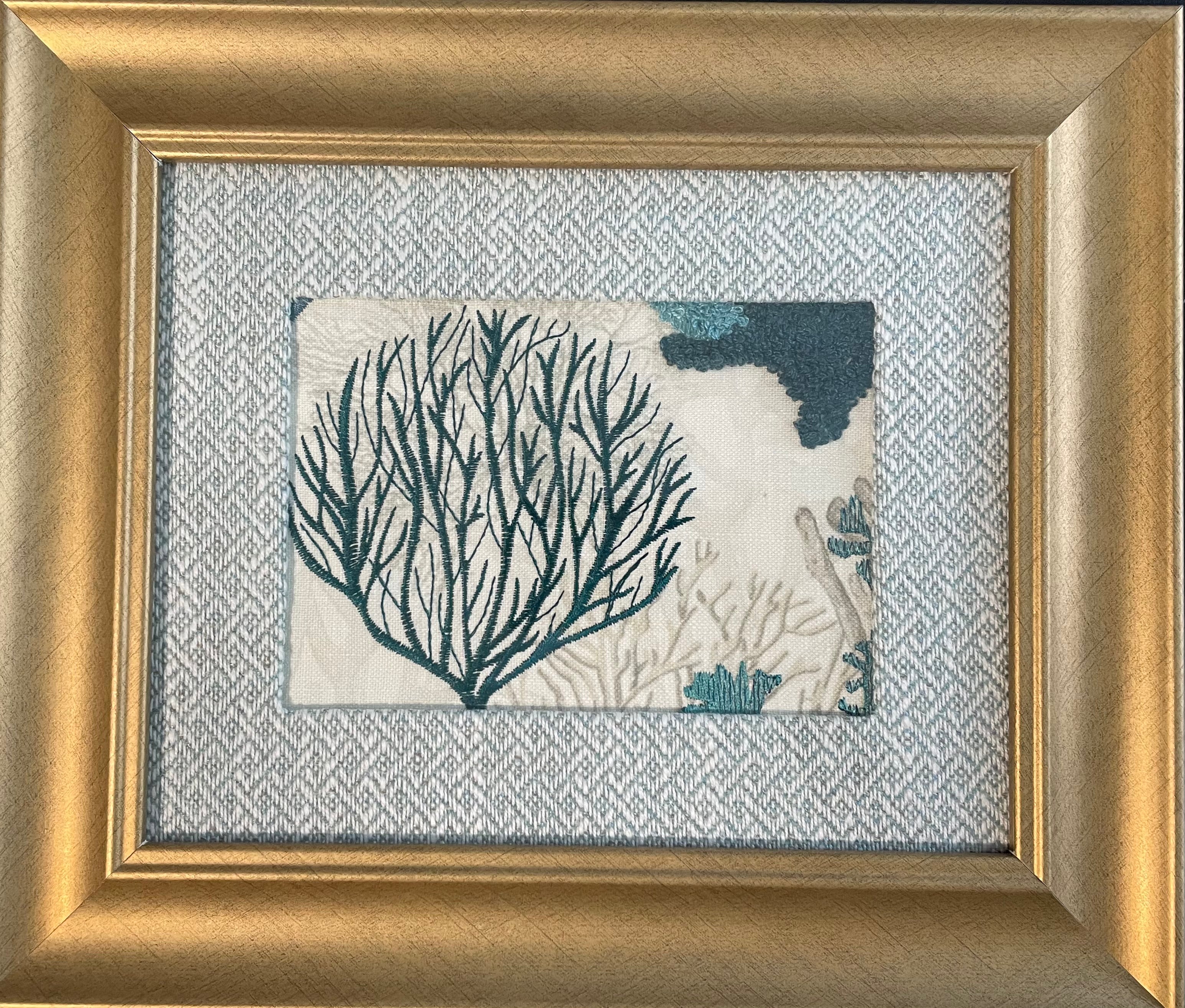Dive in Aqua fabric with Ballard Designs Emrys fabric mat