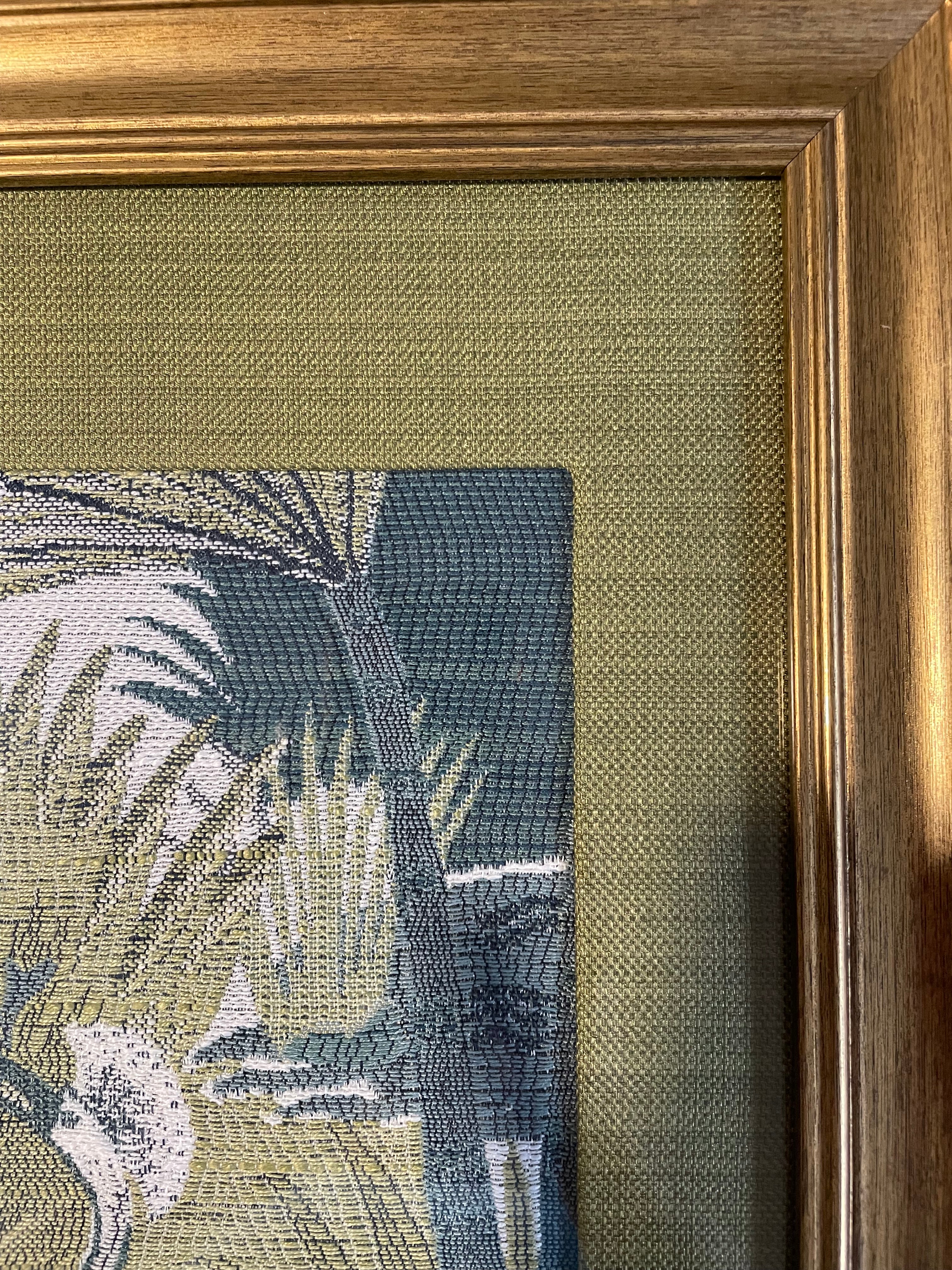 Pair of Between the Waters Everglades Fabric Wall Art — Designer Fabric, 13x16 Gold Frame