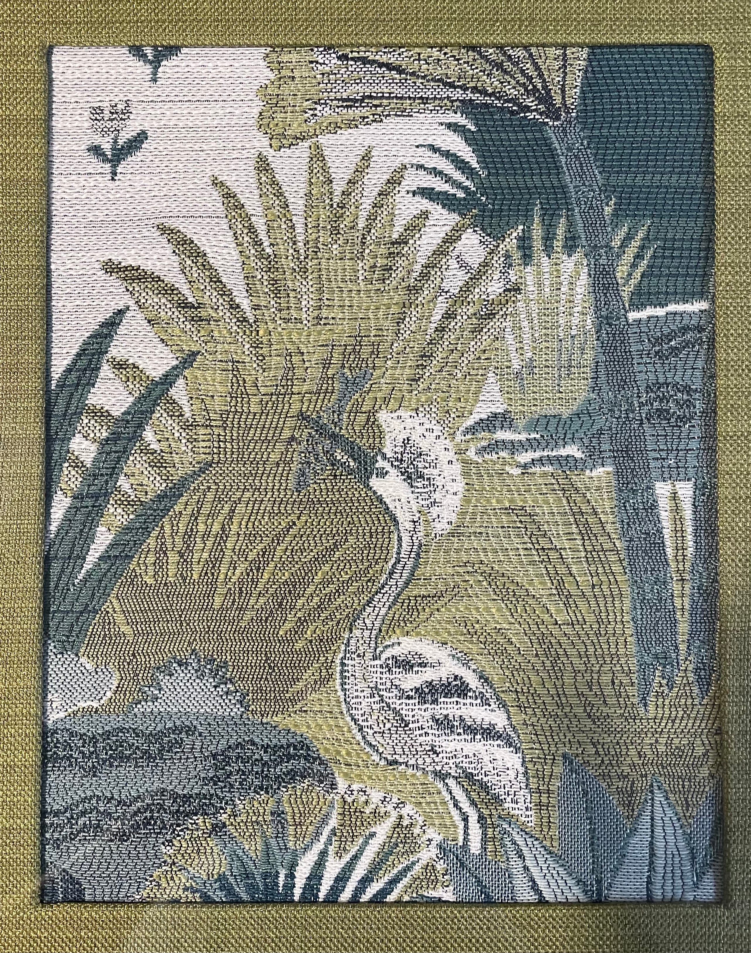 Pair of Between the Waters Everglades Fabric Wall Art — Designer Fabric, 13x16 Gold Frame