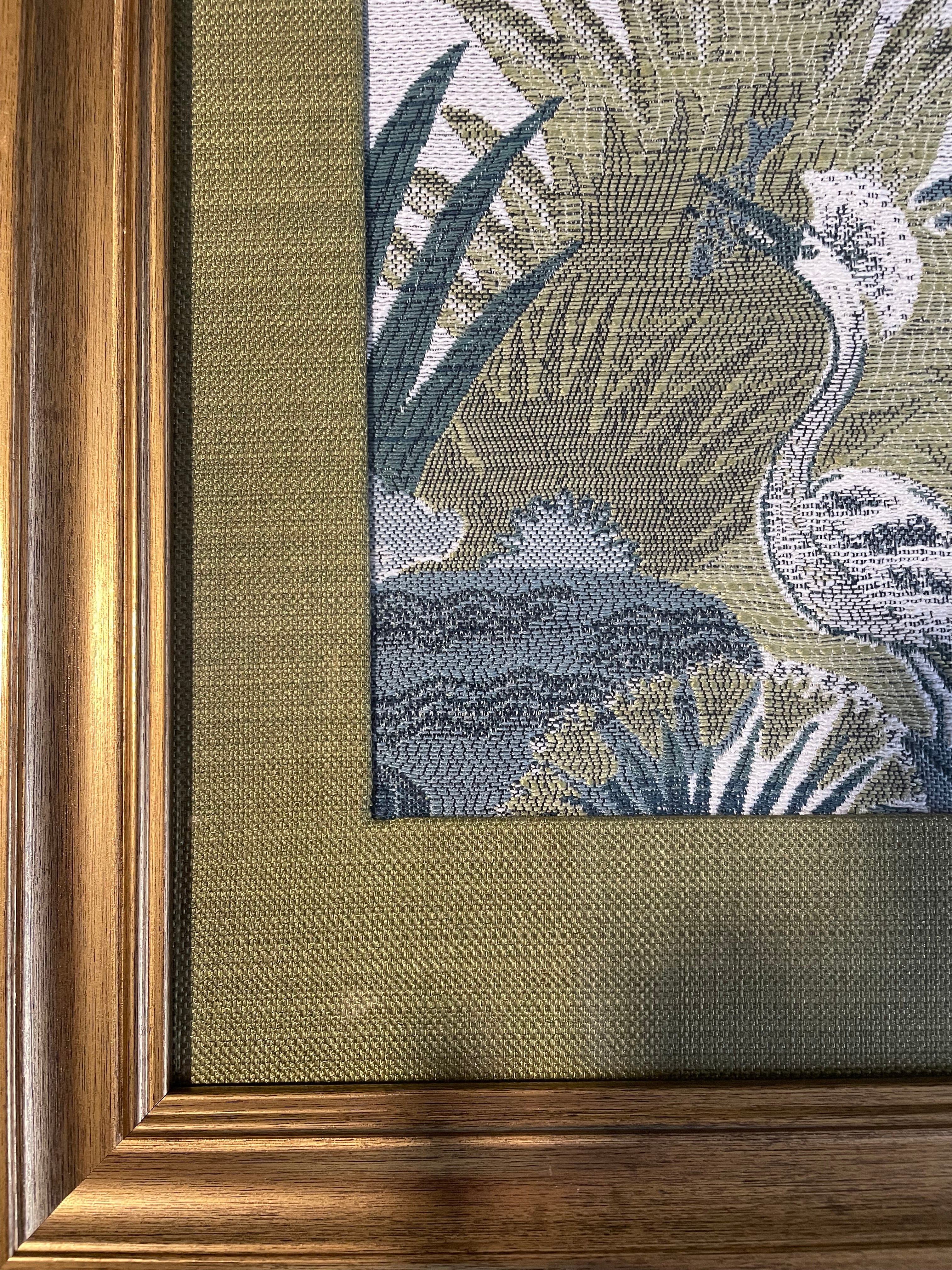 Pair of Between the Waters Everglades Fabric Wall Art — Designer Fabric, 13x16 Gold Frame