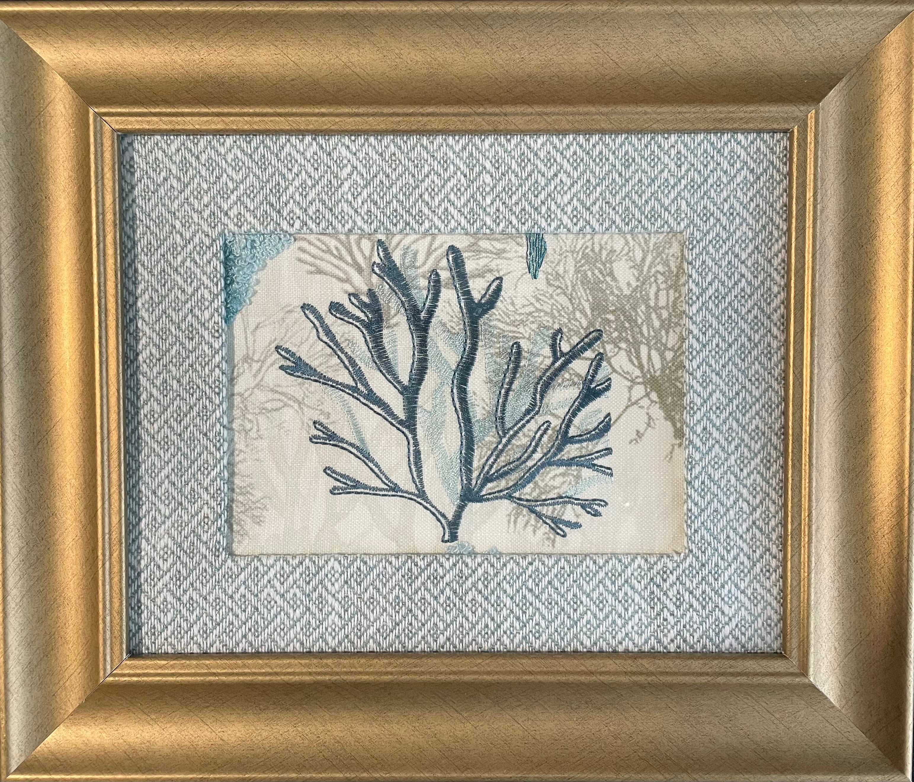Dive in Aqua fabric with Ballard Designs Emrys fabric mat