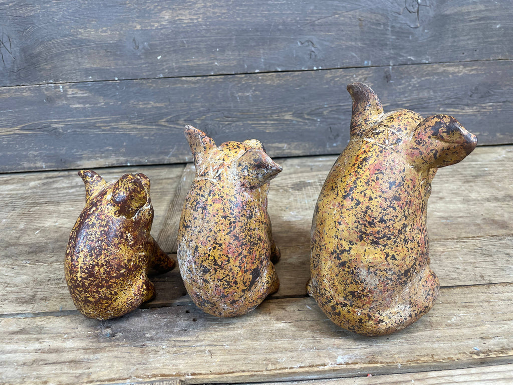 Adorable Clay Pig Set of 3