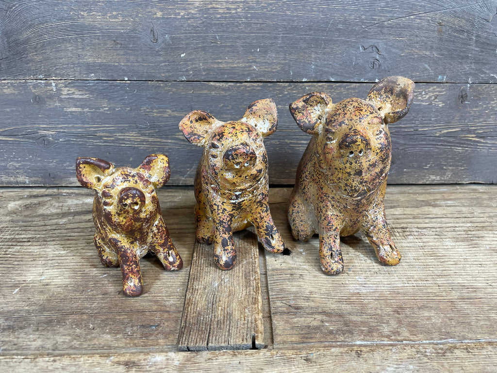 Adorable Clay Pig Set of 3