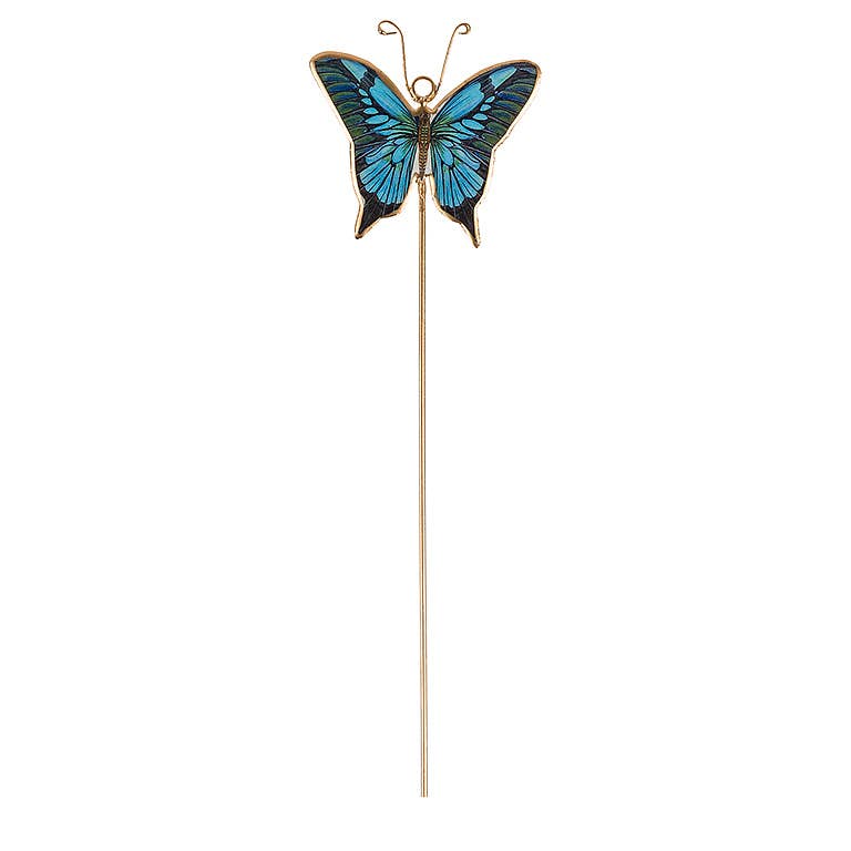 Sm Butterfly Plant Stake-4Asst-13" H