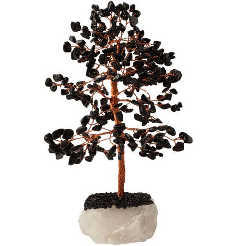BLACK TOURMALINE 300 STONE GEMSTONE TREE