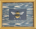 Adorable Blue Bee Framed Fabric Mat with Ballard Designs Darcy Wall Decor