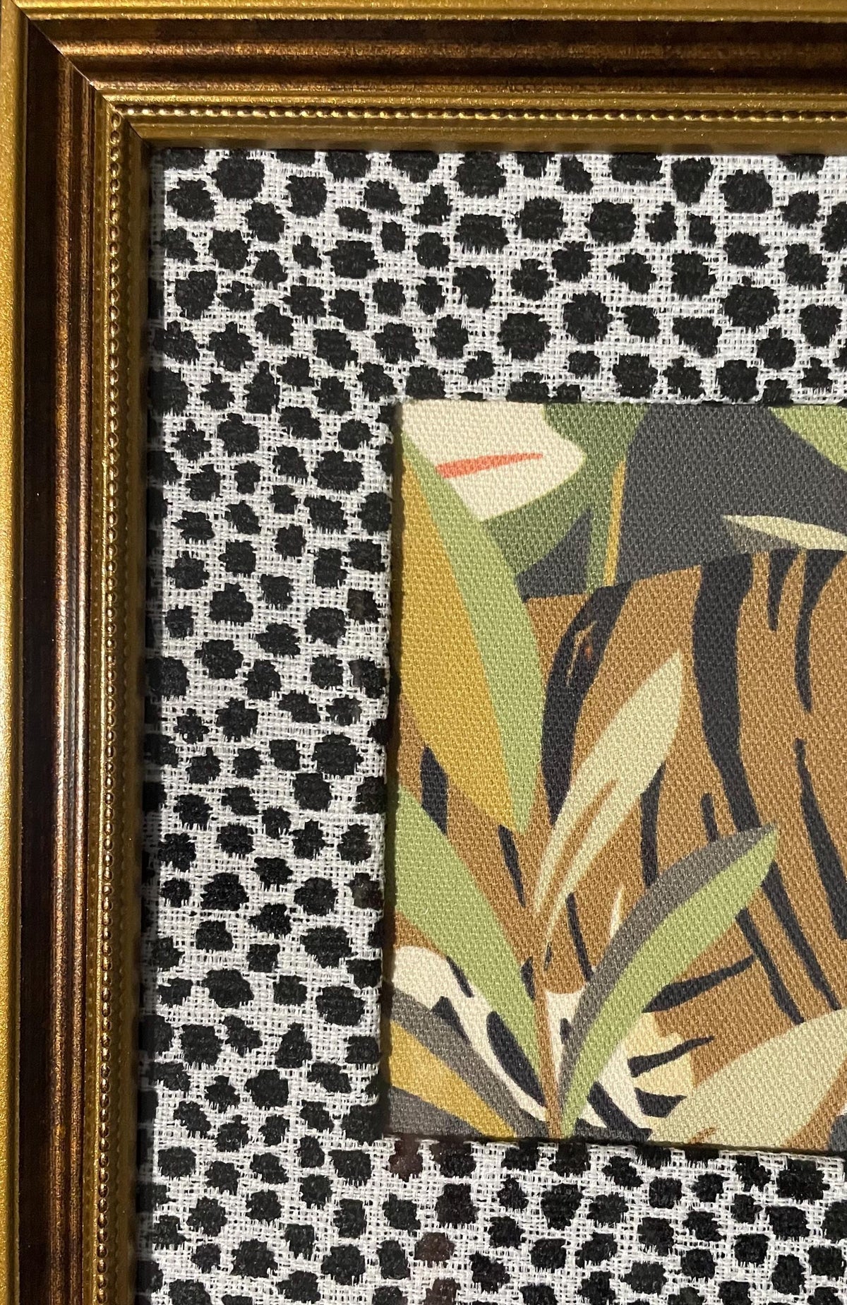 Pair of Safari Fabric Art – Tiger, Monkey, Ballard Designs Ebony Tully fabric mat
