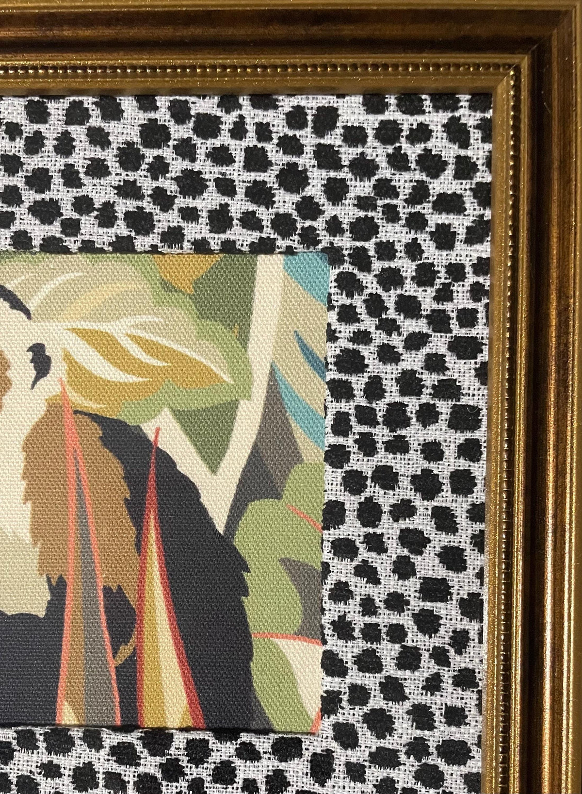 Pair of Safari Fabric Art – Tiger, Monkey, Ballard Designs Ebony Tully fabric mat