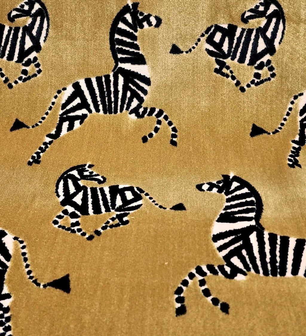 Velvet Zebra Gallery Wall Set of 4 | White Boucle Mat | 11 x 11 Frames Unique Wall Decor