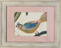 Ballard Designs Lyle Green with canvas pedal pink custom mat wall art framed