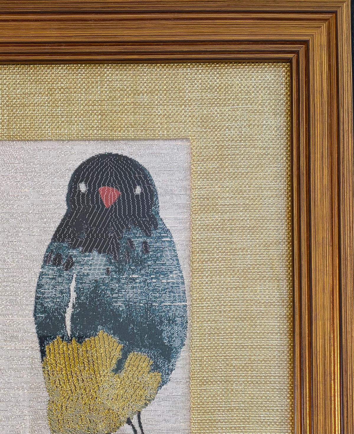 Early Birds Duo Framed Fabric Wall Art Gold 13x16 | Unique Home Decor Gift