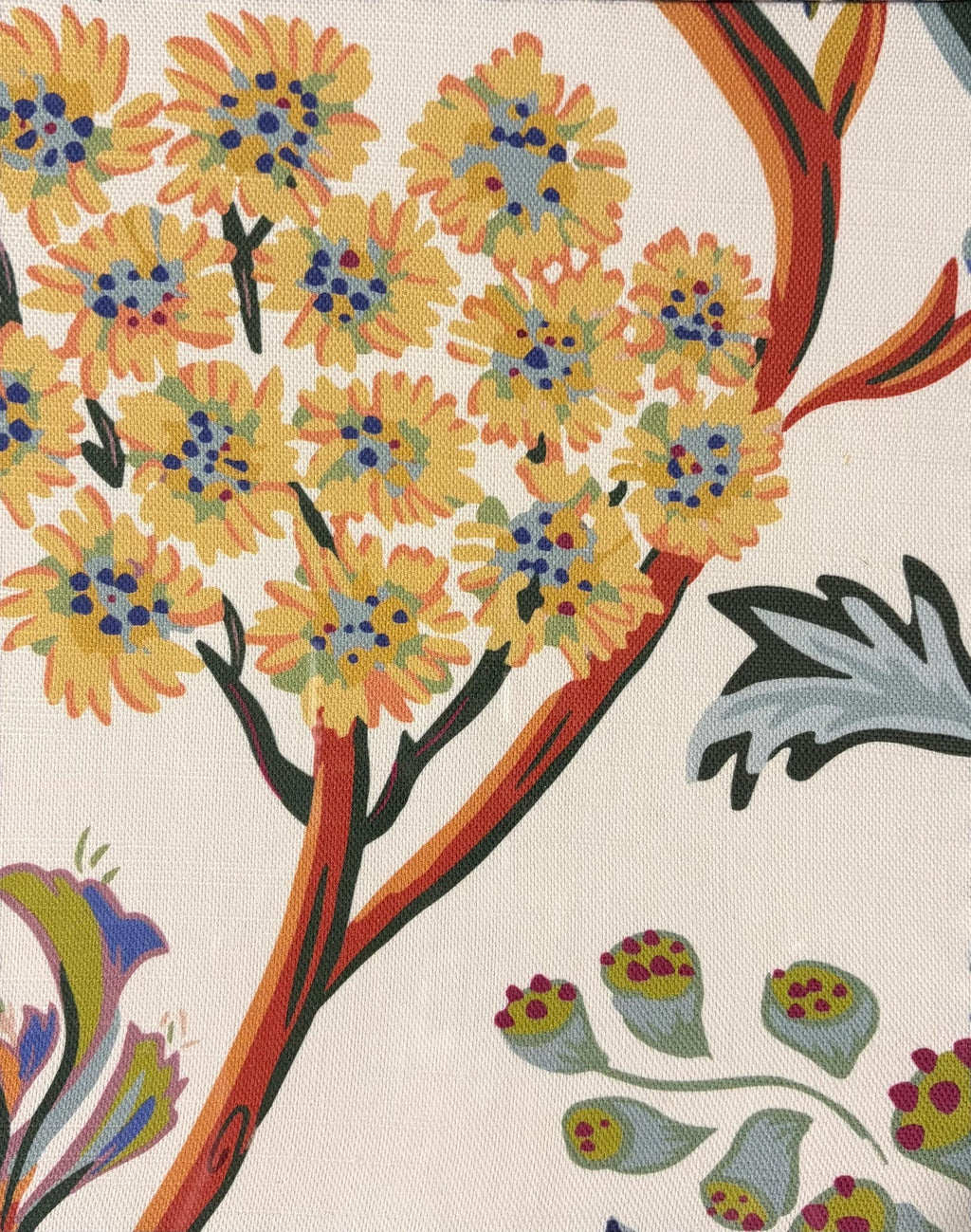 Ballard Designs Fabric Inspired Home Decor - Fabric Framed Wall Art in Gold Frame 12x15