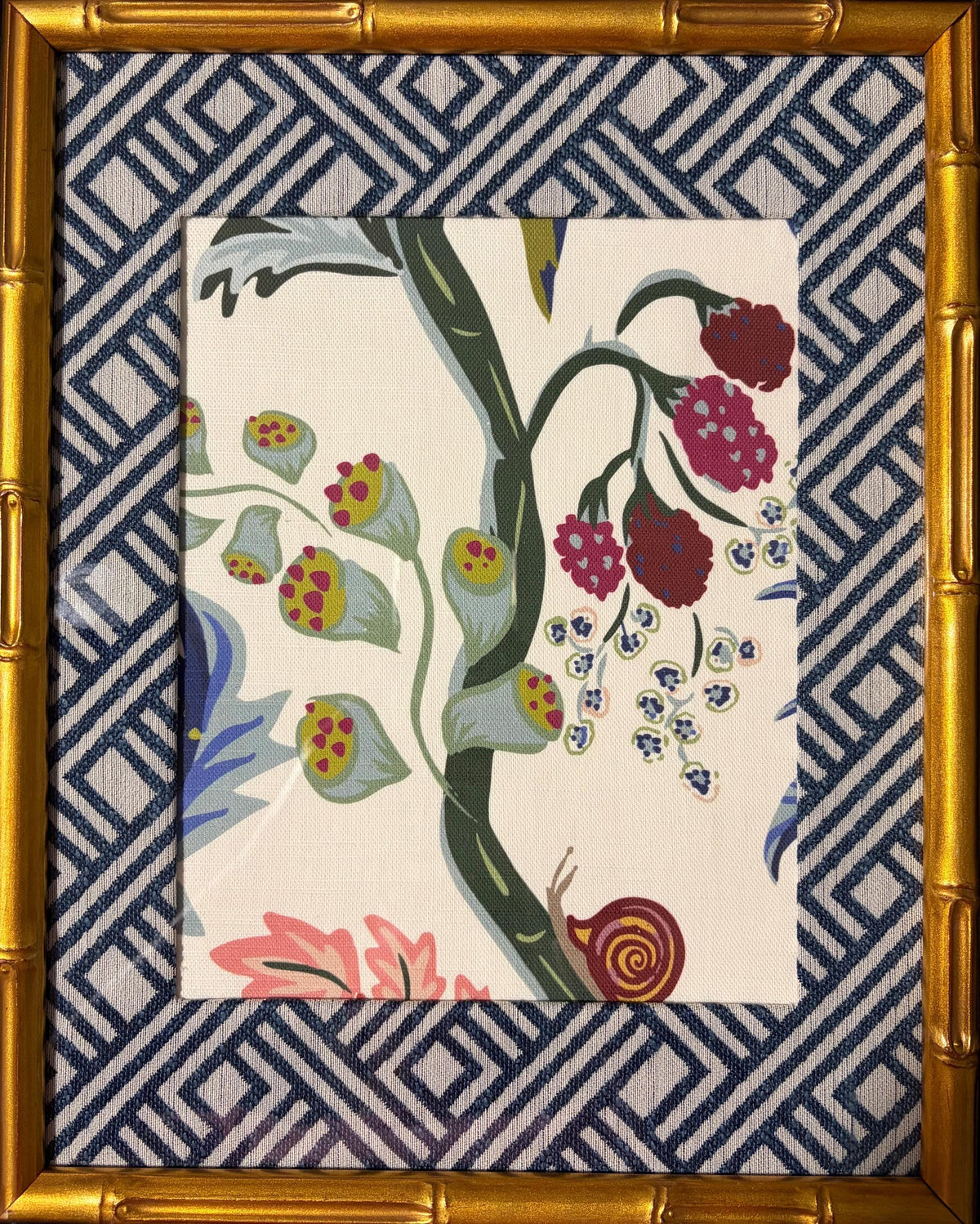 Fabric Framed Wall Art in Gold Frame 12x15 | Ballard Designs Fabric Inspired Home Decor