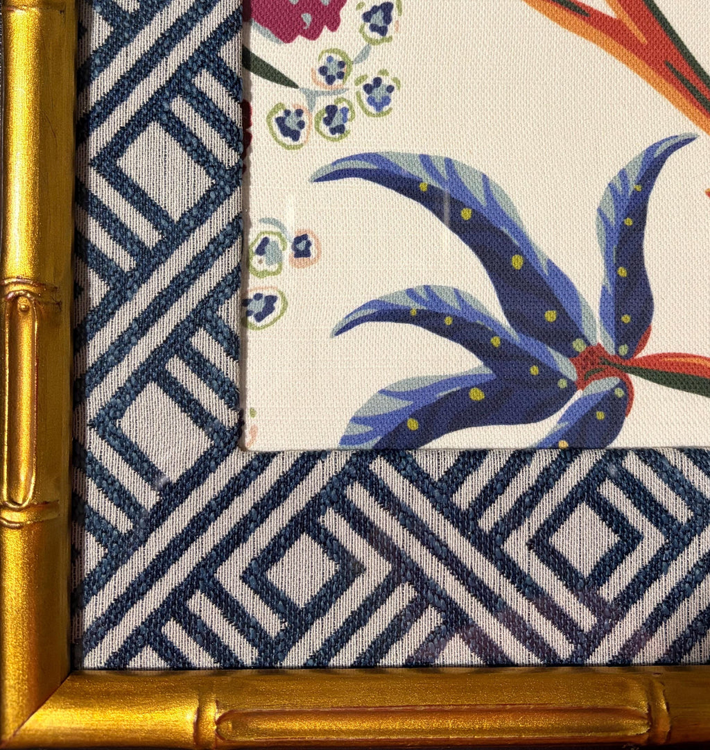 12x15 Ballard Designs Fabric Inspired Home Decor - Fabric Framed Wall Art
