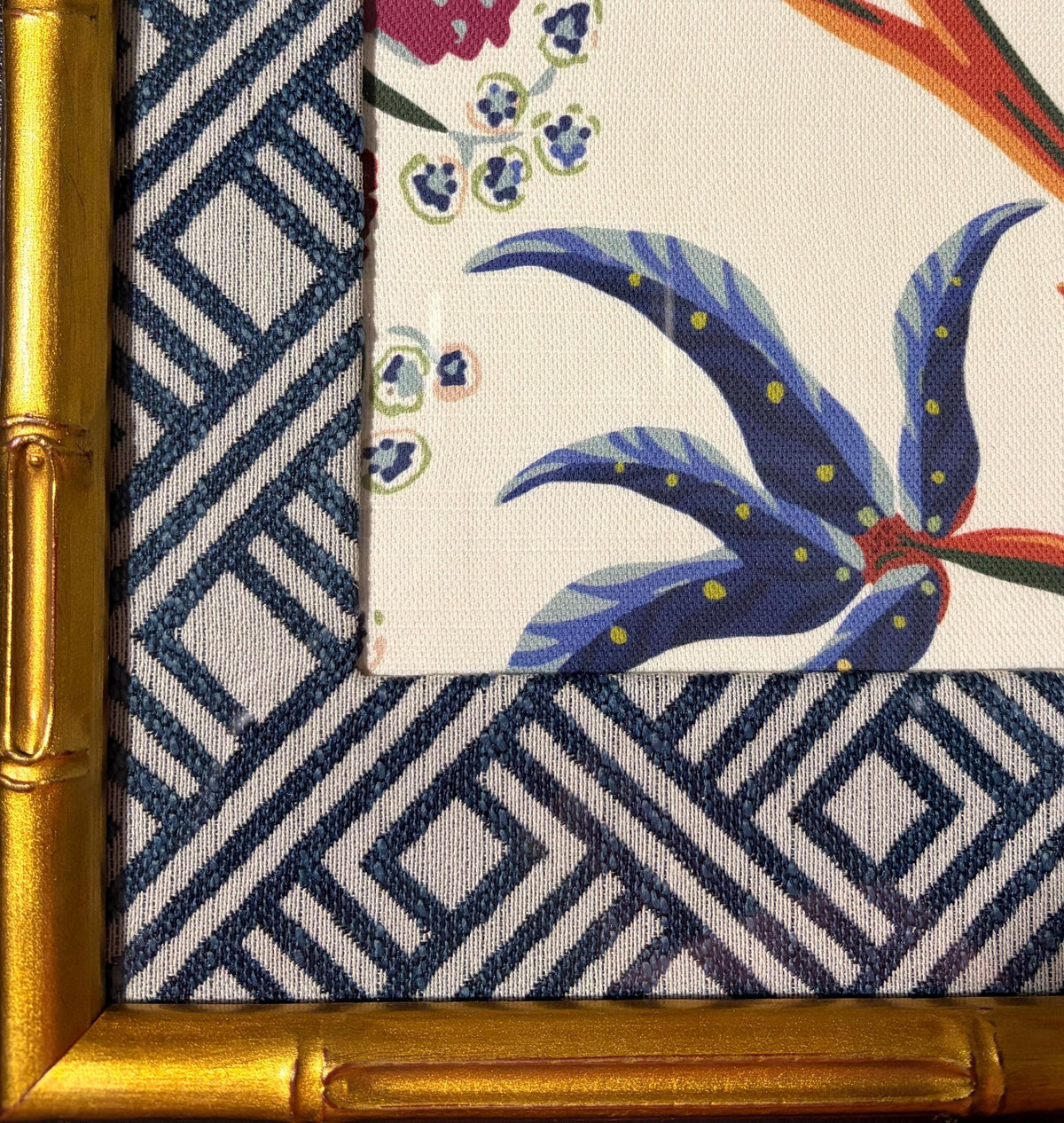 12x15 Ballard Designs Fabric Inspired Home Decor - Fabric Framed Wall Art