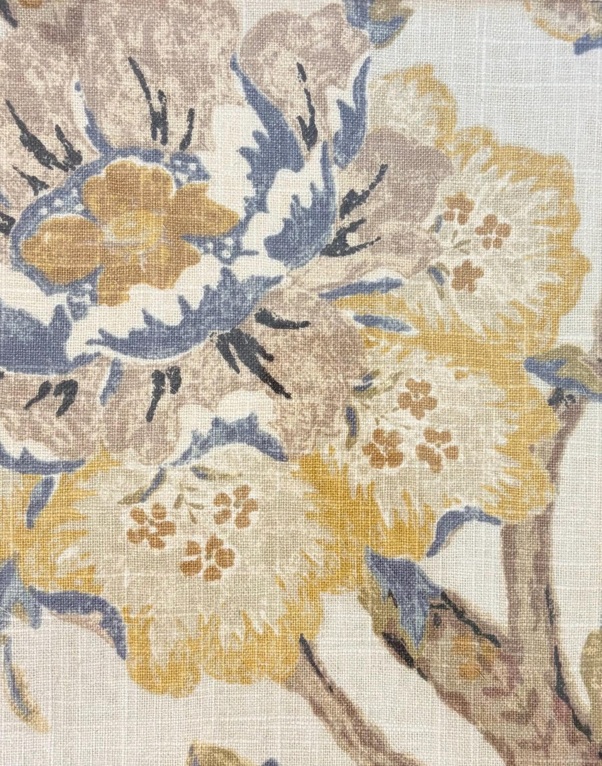 Custom Ballard Designs Sayer Yellow Fabric Mia Dijon Matting Mahogany Bamboo Style Frame 12x15 Wall Decor