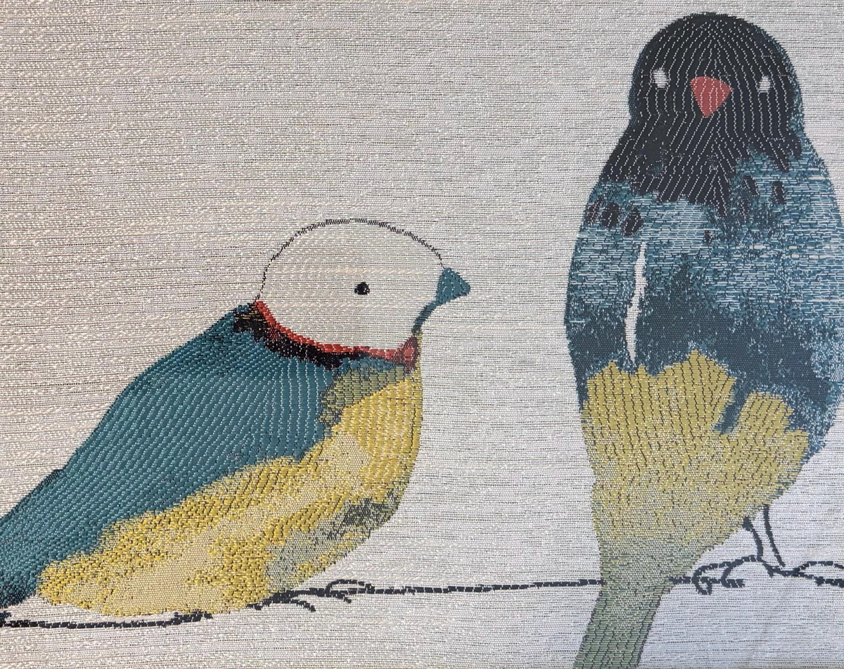 Early Birds Duo Framed Fabric Wall Art Gold 13x16 | Unique Home Decor Gift