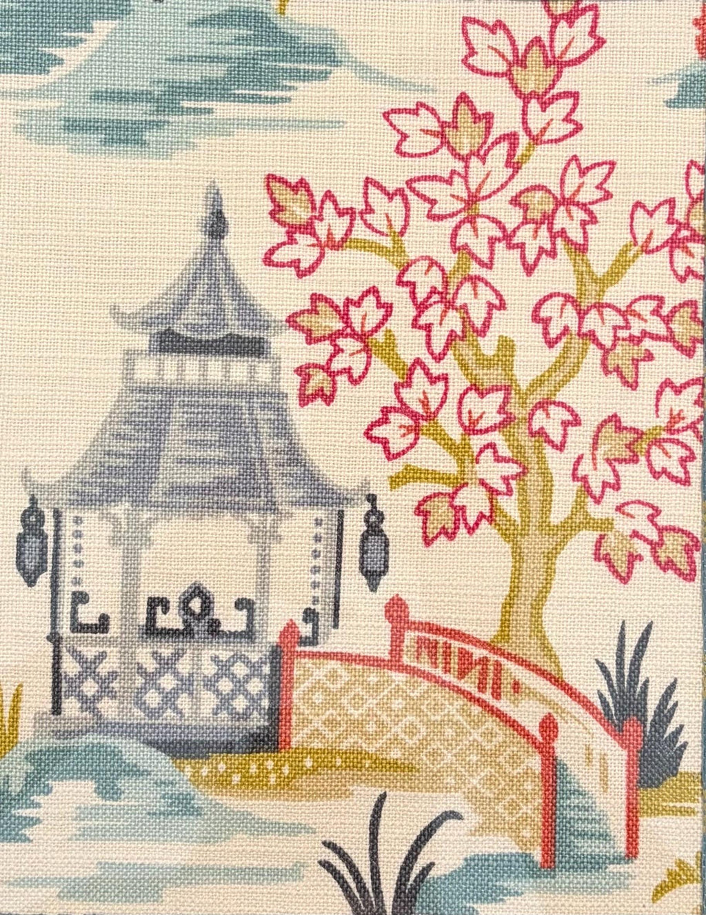 Ballard Designs Suki & Faygo Fabric Wall Art Set of 2, Bamboo Gold Framed Textile's