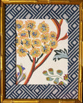 Ballard Designs Fabric Inspired Home Decor - Fabric Framed Wall Art in Gold Frame 12x15