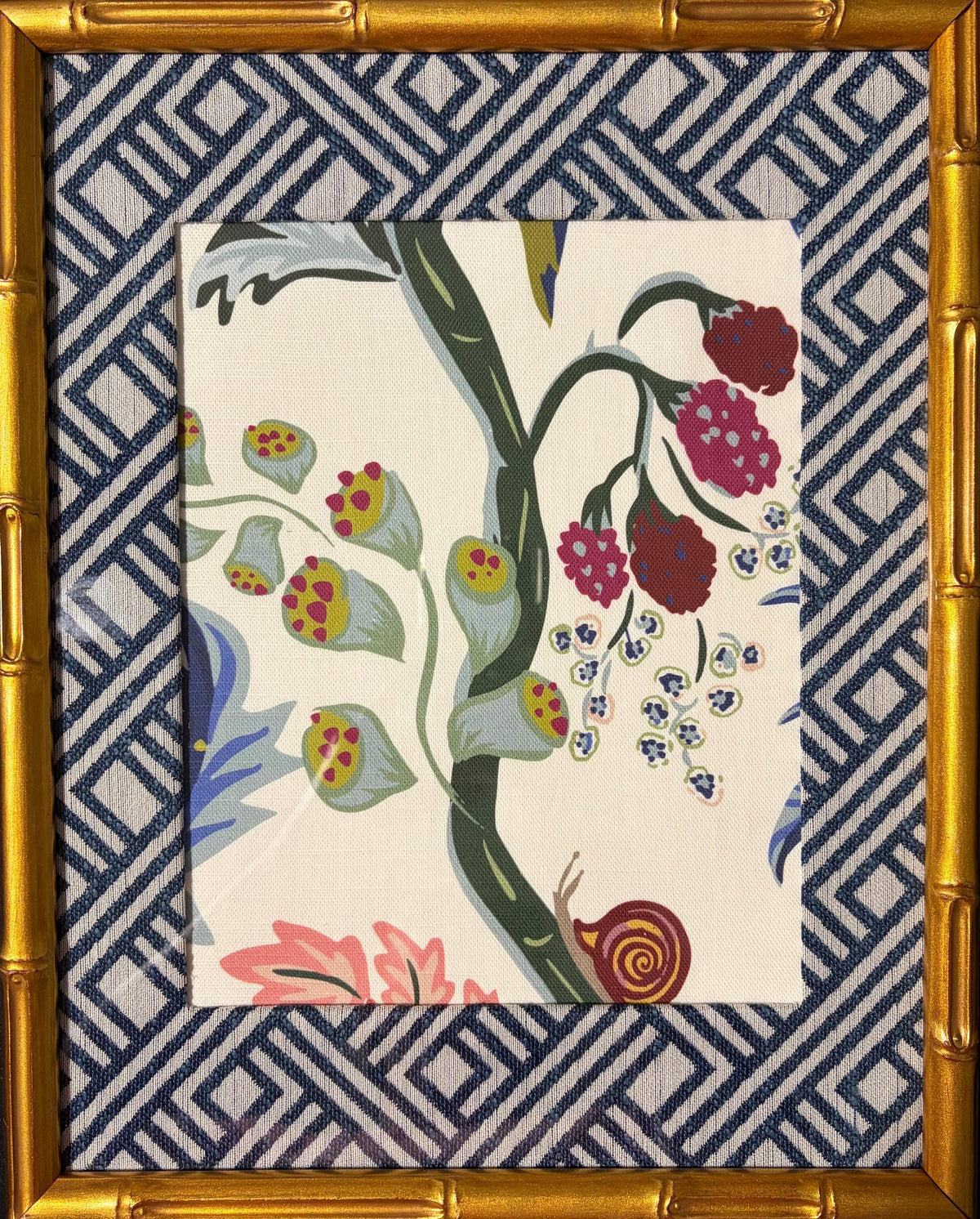 Fabric Framed Wall Art in Gold Frame 12x15 | Ballard Designs Fabric Inspired Home Decor