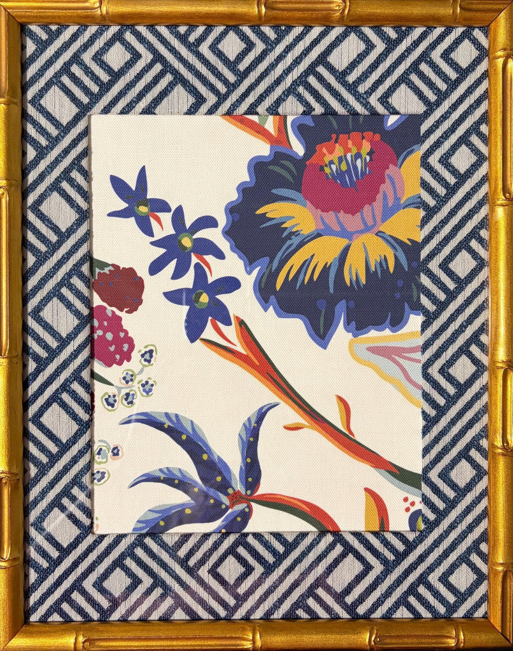 12x15 Ballard Designs Fabric Inspired Home Decor - Fabric Framed Wall Art