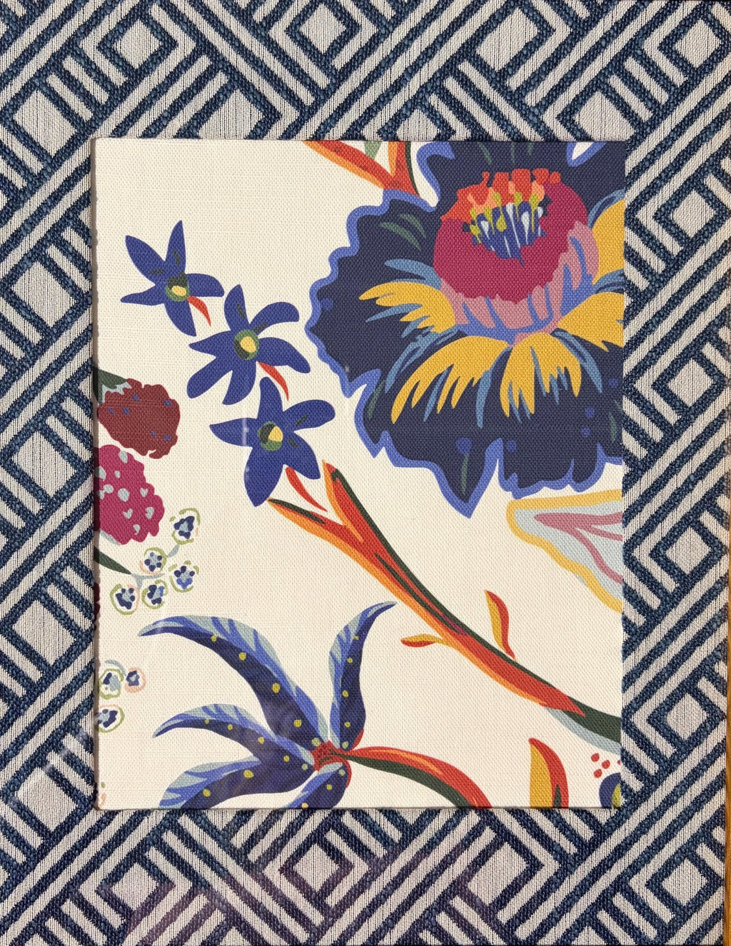 12x15 Ballard Designs Fabric Inspired Home Decor - Fabric Framed Wall Art