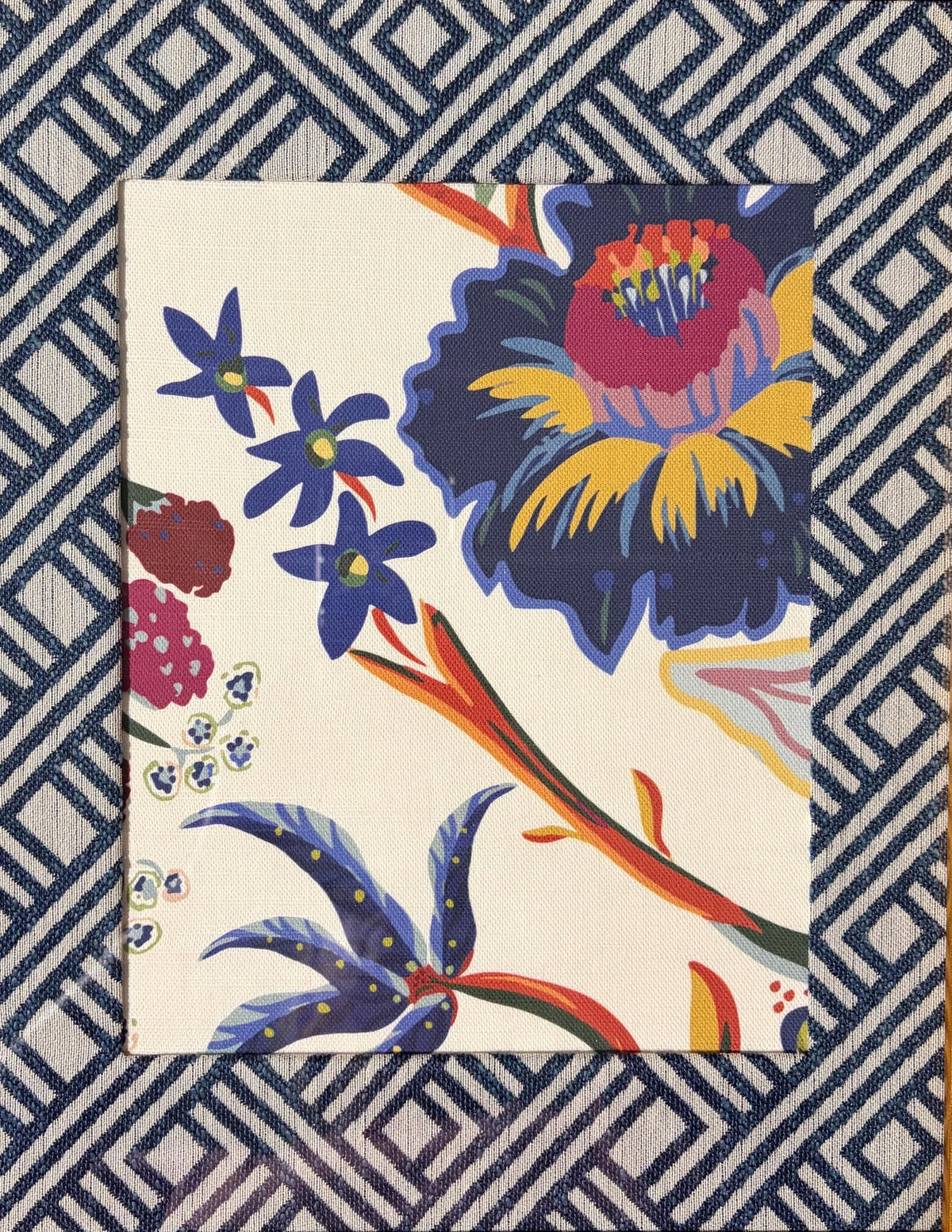 12x15 Ballard Designs Fabric Inspired Home Decor - Fabric Framed Wall Art