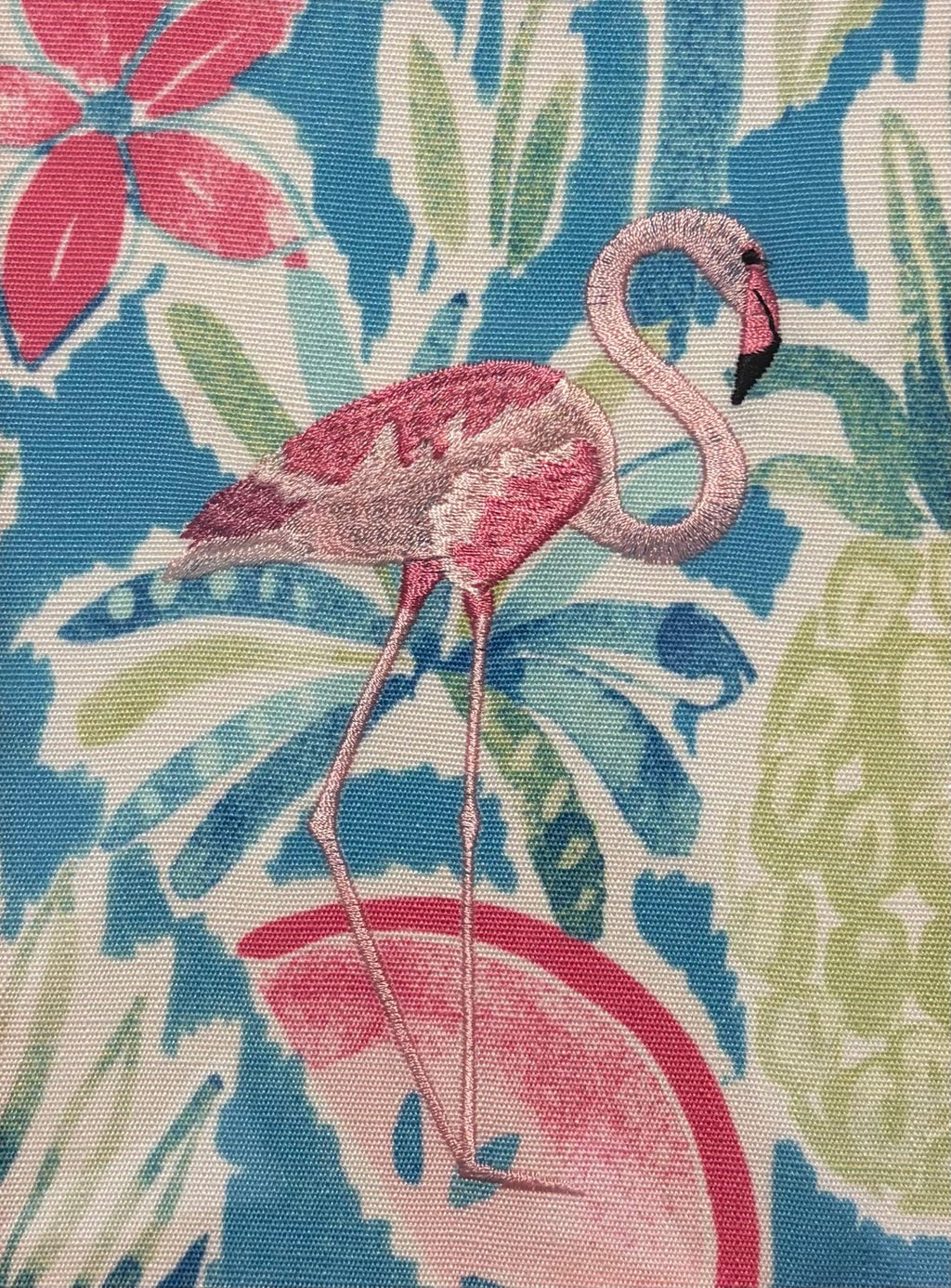 Pretty in Pink Flamingo Wall Art - 11x14 Distressed White Framed for Tropical Home Decor