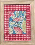 Pretty in Pink Flamingo Wall Art - 11x14 Distressed White Framed for Tropical Home Decor