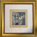 One of a Kind Thibaut Chatelain Fabric Wall Art - Double Matted 15x15 Framed Textile Decor
