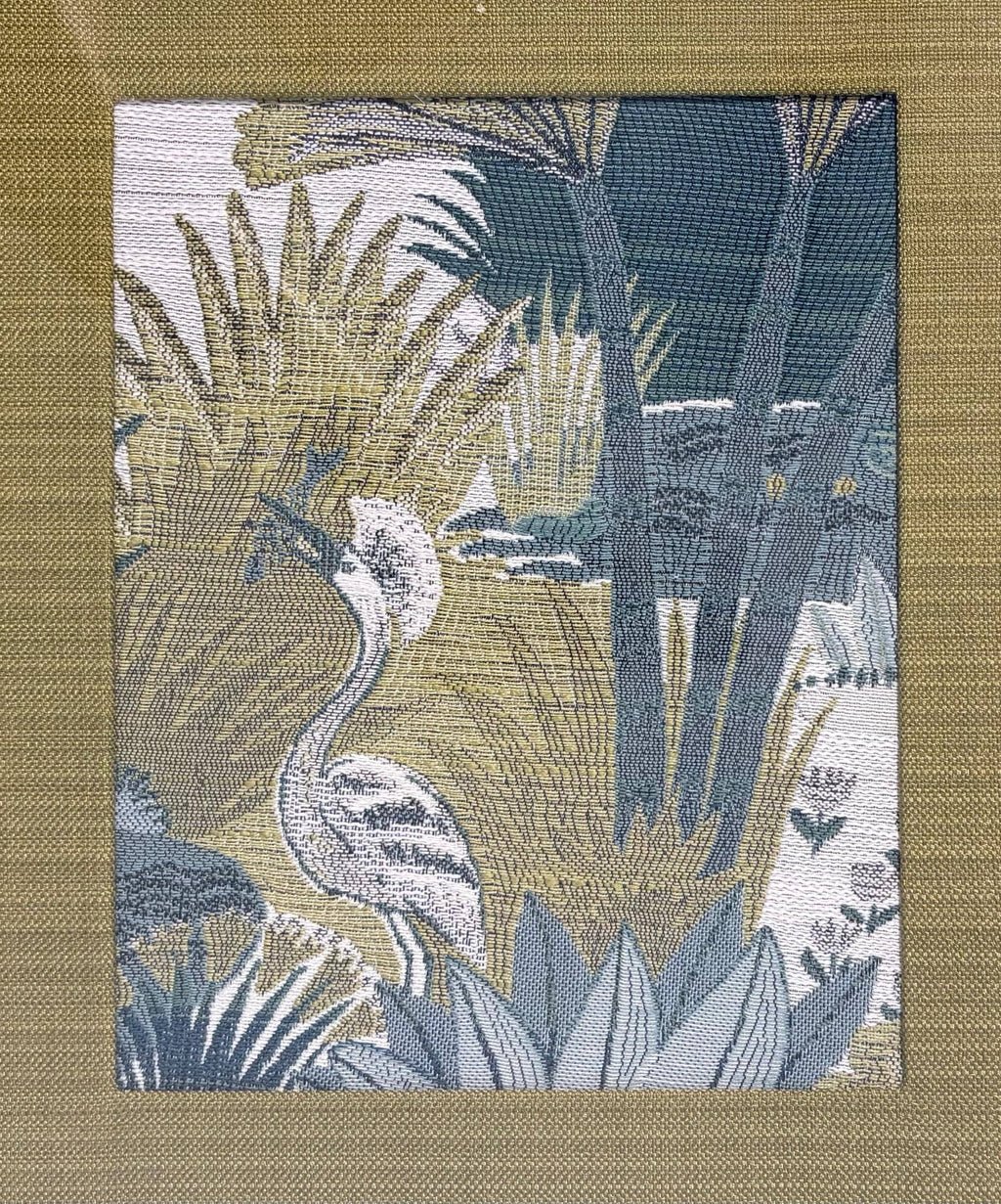 Everglades Fabric Wall Art Pair Gold Framed Cypress Heron Nature 12x15 Between the Waters