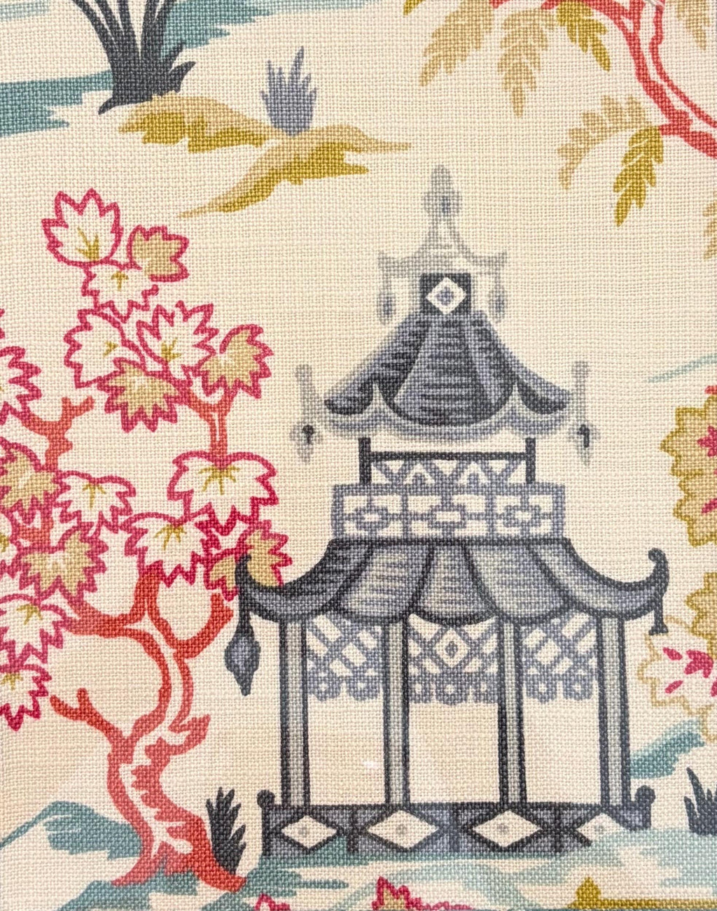 Ballard Designs Suki & Faygo Fabric Wall Art Set of 2, Bamboo Gold Framed Textile's