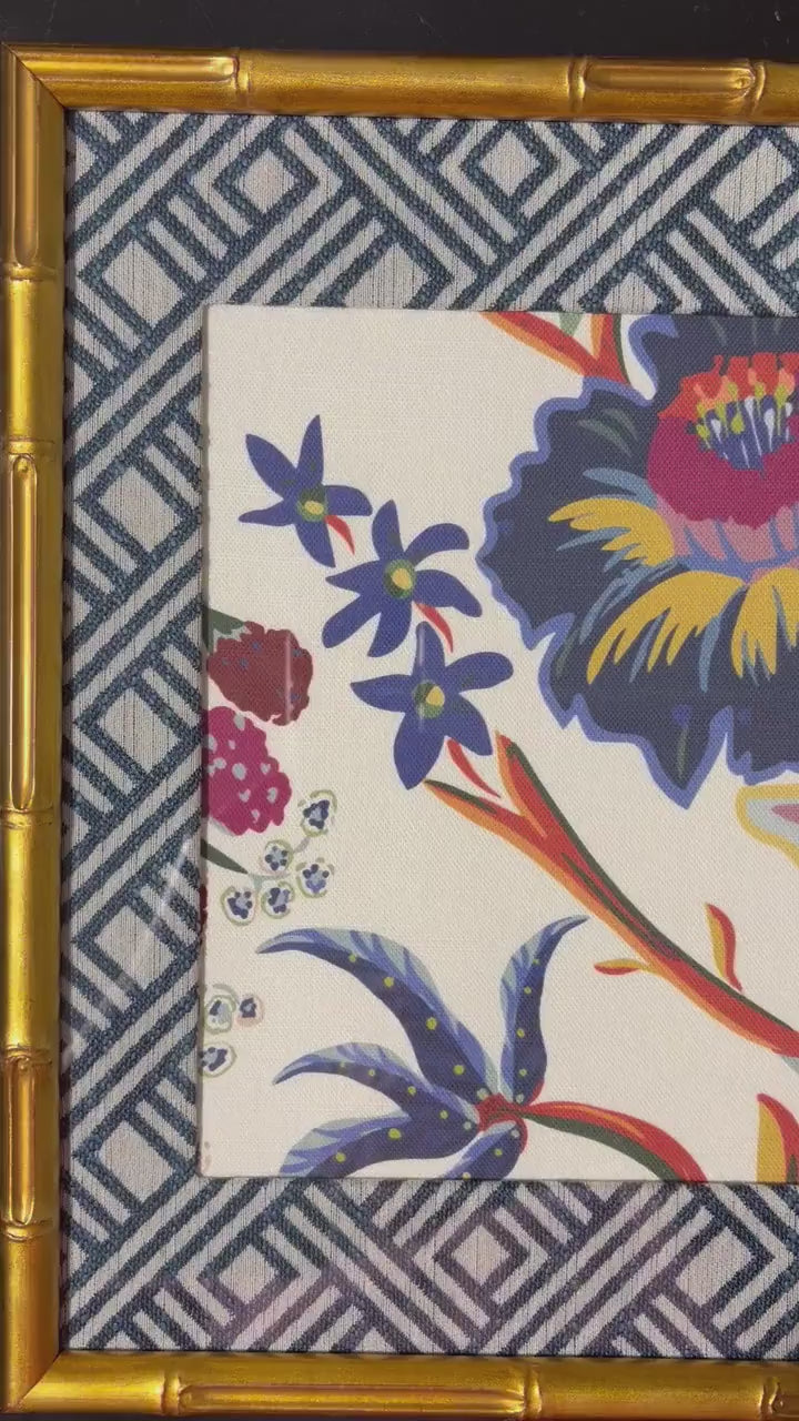 12x15 Ballard Designs Fabric Inspired Home Decor - Fabric Framed Wall Art
